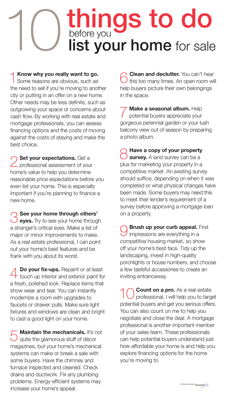 Ten Things To Do Before You List Your
